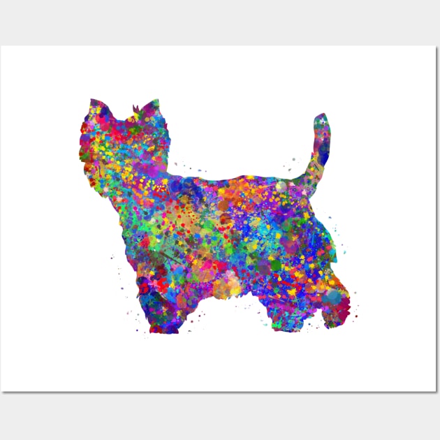 Westie dog watercolor Wall Art by Yahya Art